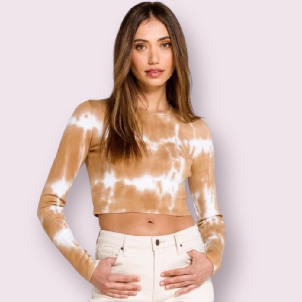 FULL TILT Tie Dye Crop Baby Tee